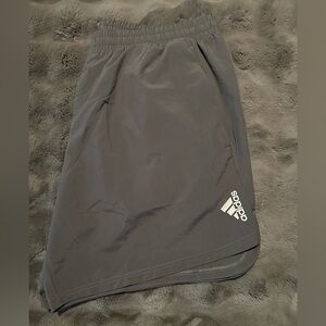 Adidas Gray Athletic Shorts Lightweight Performance